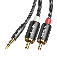 UGREEN - Cable de Audio Jack 35MM2RCA MM 3M Negro