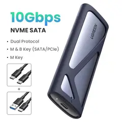 UGREEN - Cofre 3.0 Disco Duro M.2 NVME (10GPS) más cable USB-C/USB-C ALUMINIO