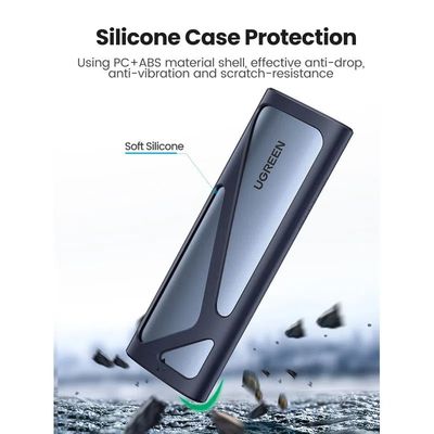 Imagen 2 del producto Cofre 3.0 Disco Duro M.2 NVME (10GPS) más cable USB-C/USB-C ALUMINIO