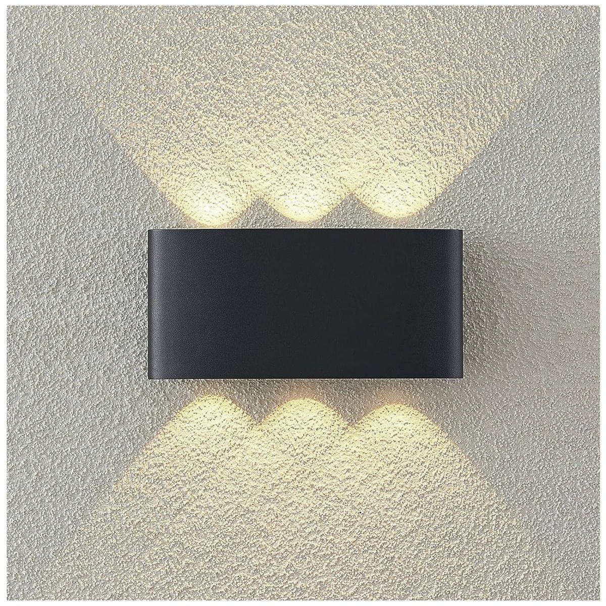 HB LEDS - Apliqué de Pared LED Triple 6W Cálido Negro
