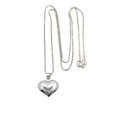 JOYAS MYTOKE - Collar Corazon Mediano Plata Fina 925 Mujer Femenina Amor