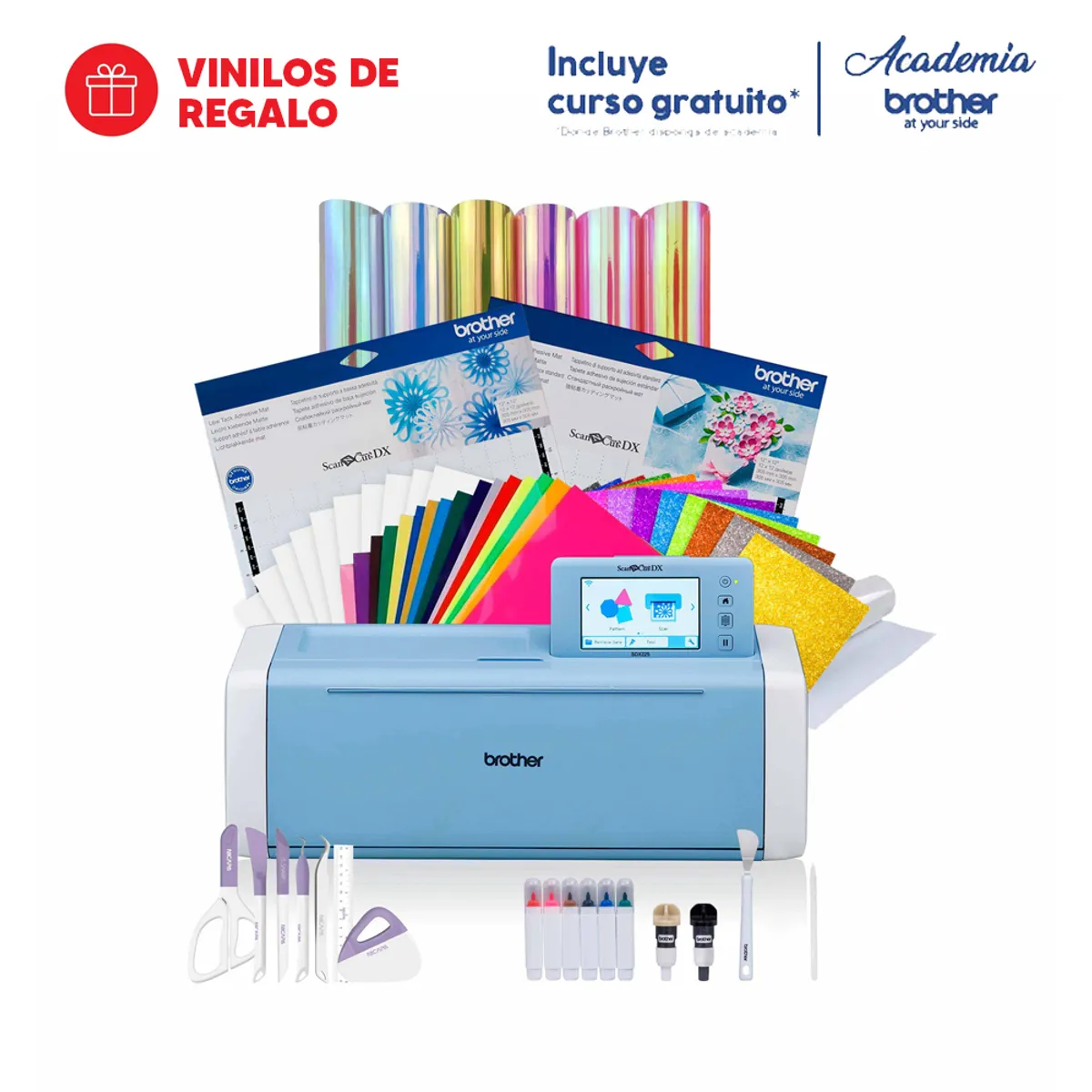 BROTHER - Plotter de corte ScanNCut Brother sdx225 + 6 vinilos decorativos + regalos