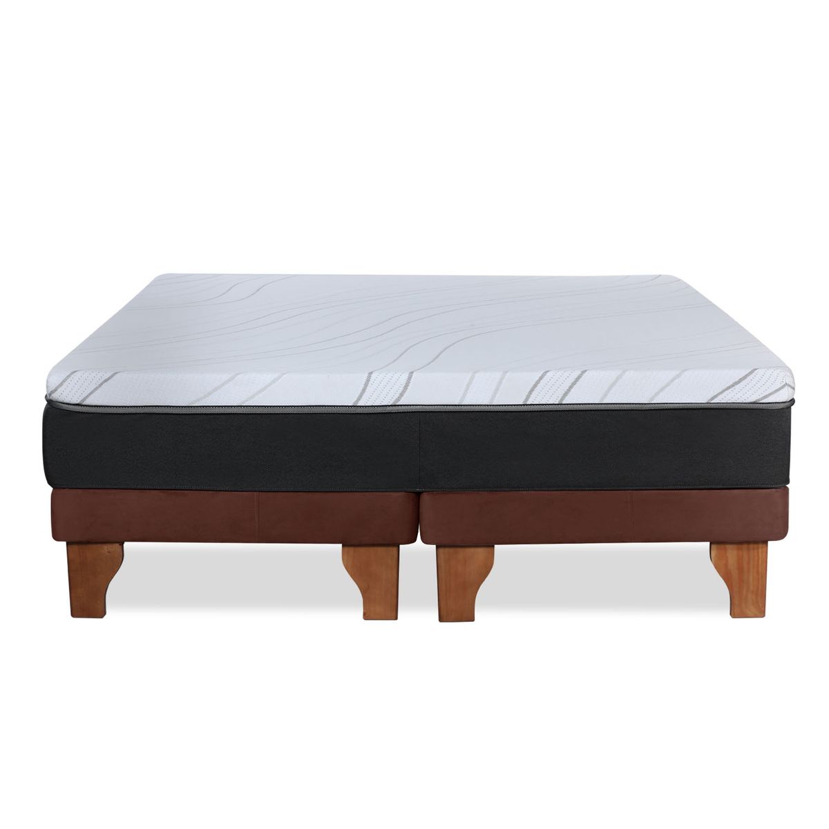LATAM HOME - CAMA ZEN TOP FOAM VISCO TELA CHOCOLATE KING