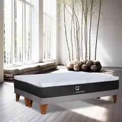 LATAM HOME - Cama Europea Zen Top Foam Visco Tela Gris King