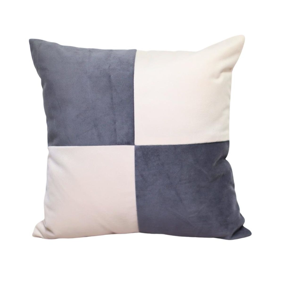 GENERICO - Cojín Gabriela Grafito Blanco Felpa 50x50 cm Máxima Design