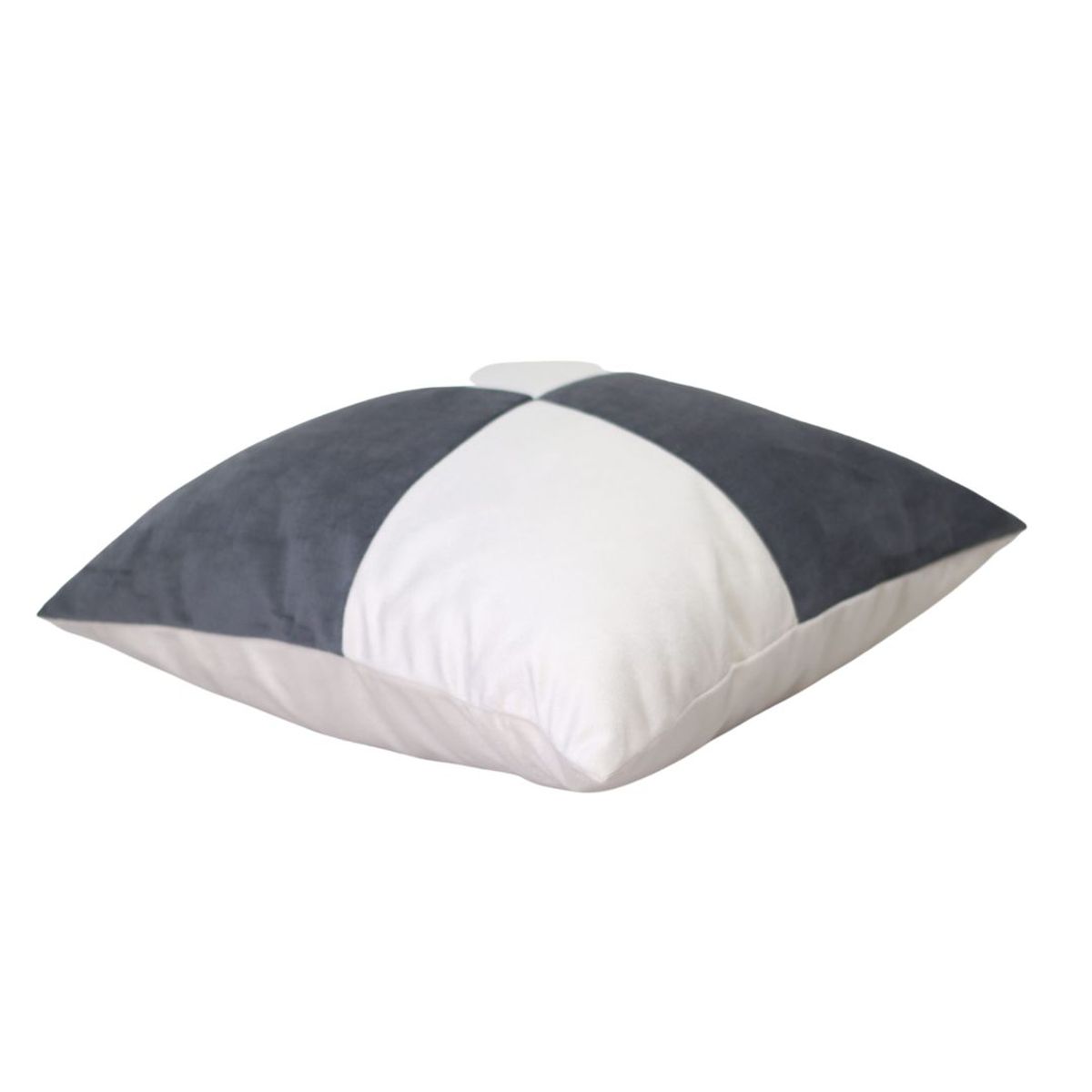 GENERICO - Cojín Gabriela Grafito Blanco Felpa 50x50 cm Máxima Design
