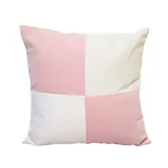 GENERICO - Cojín Rosado Blanco Felpa 50x50 cm Máxima Design