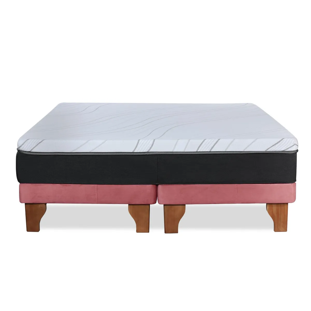 LATAM HOME - CAMA ZEN TOP FOAM VISCO TELA PALO ROSA SUPER KING