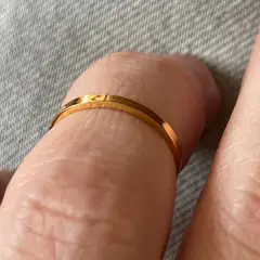GOIA - Anillo Unisex Midi Liso Ajustable GOLD