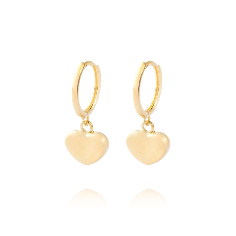 JB JOYAS BARON - Aros Oro Amarillo 18kt Corazón Colgante