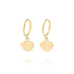 JB JOYAS BARON - Aros Oro Amarillo 18kt Corazón Colgante