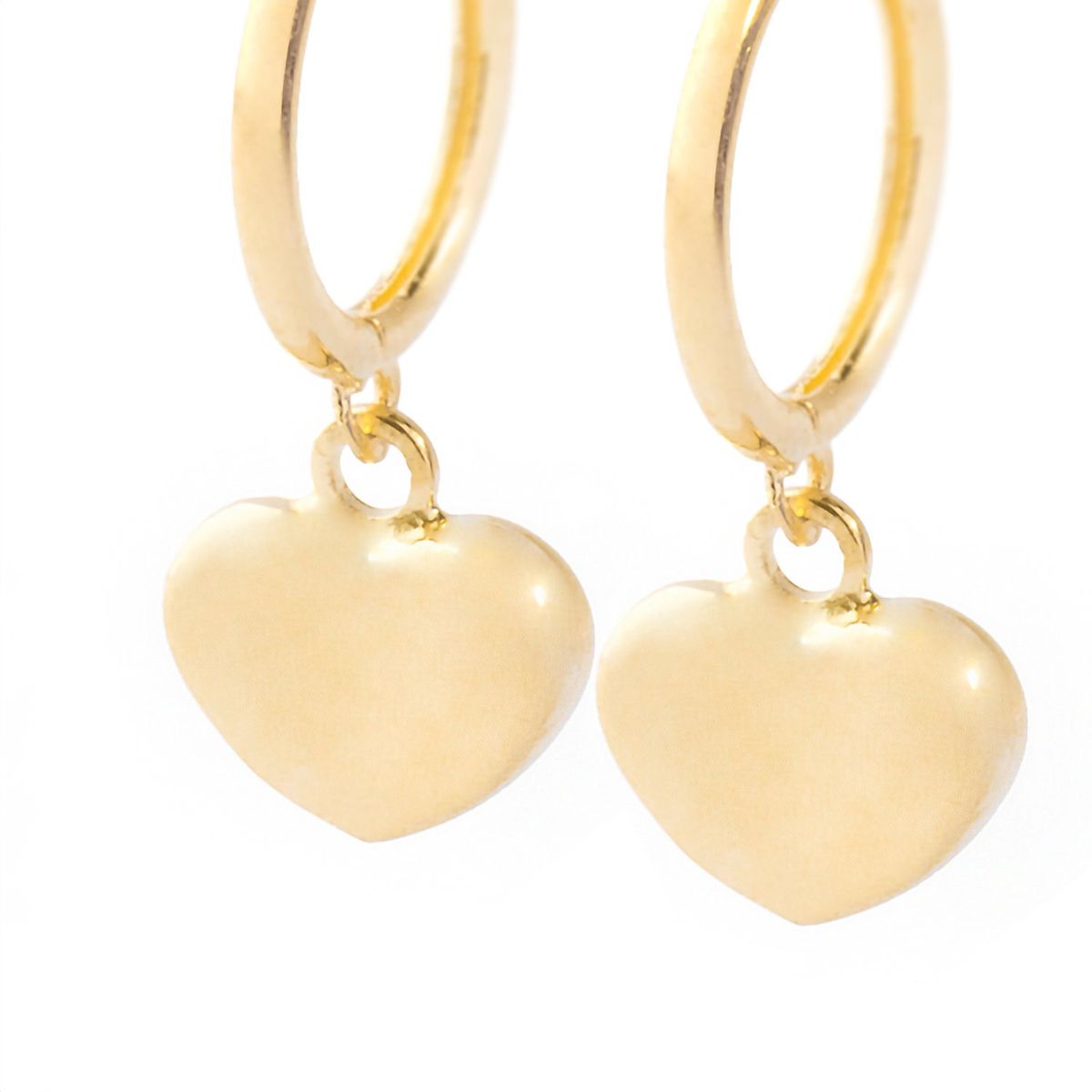 JB JOYAS BARON - Aros Oro Amarillo 18kt Corazón Colgante