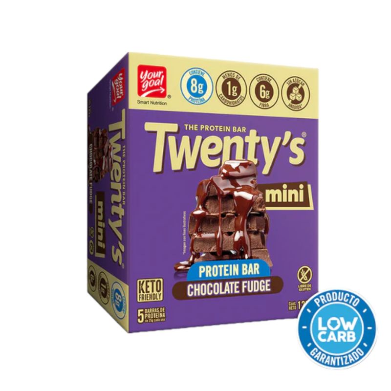 YOURGOAL - 5 Barras Twenty's mini - Chocolate Fudge - YOUR GOAL