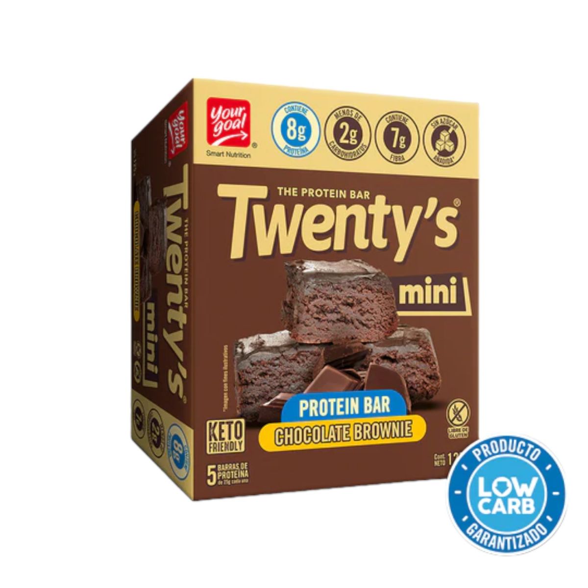 YOUR GOAL - 5 BARRAS TWENTYS MINI CHOCOLATE BROWNIE - YOUR GOAL