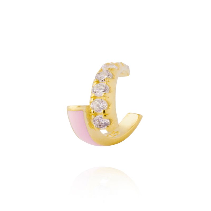 JB JOYAS BARON - Aros Plata Esterlina 925 Individual Esmaltado Revestido en Oro 18kt