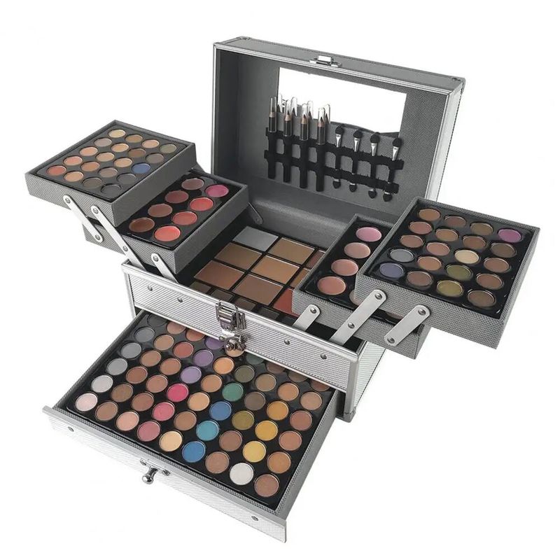 GENERICO - Set Maquillaje Profesional Con Labiales Sombra Ojos Maleta.