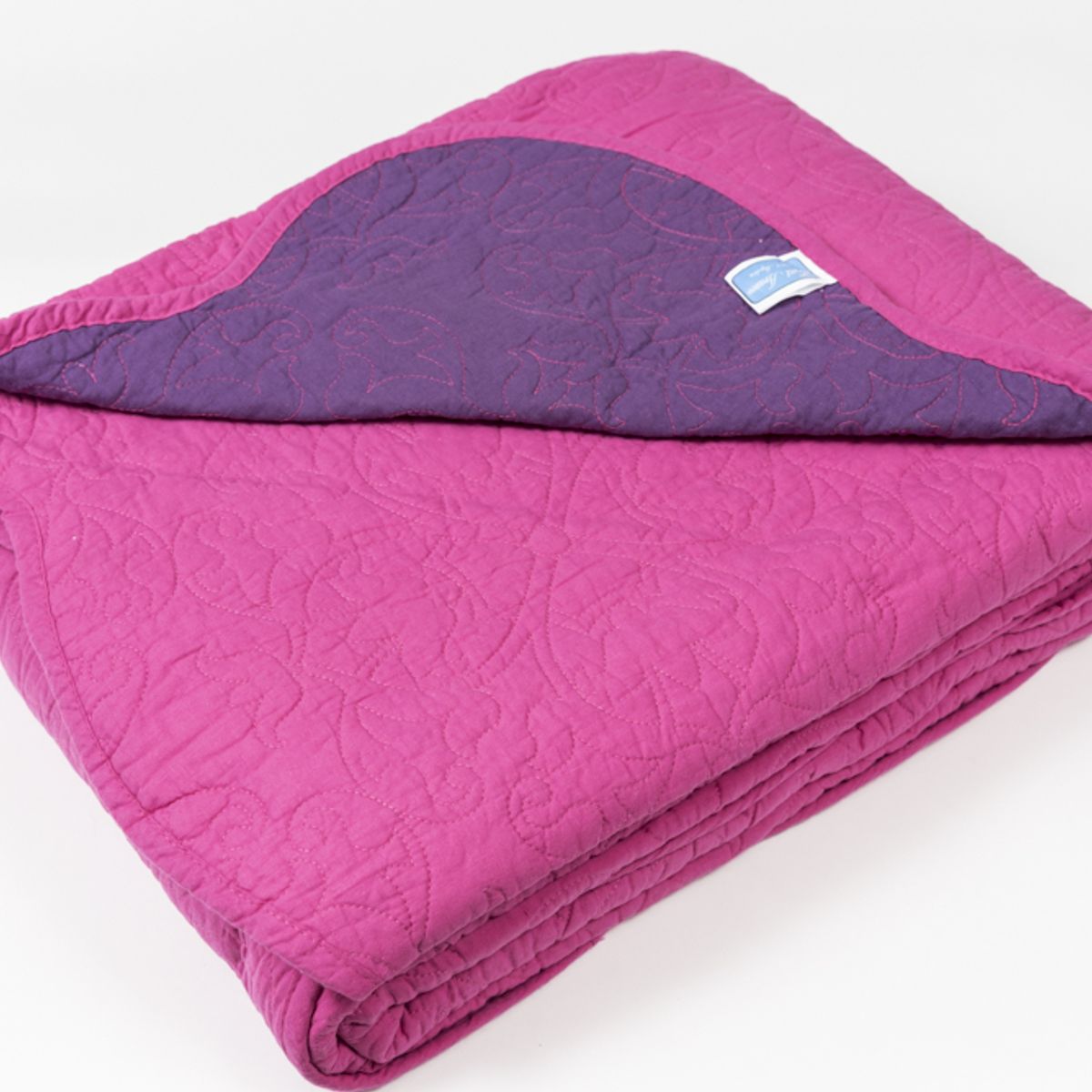 EL CASTILLO FRAZADAS - Quilt 100 Algodón Fucsia  Morado King