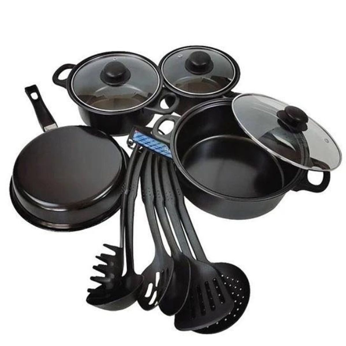 GENERICO - Juego De Ollas Cocina Antiadherente Set De 13 Piezas