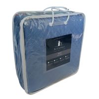 Quilt 100 Algodón Azul King