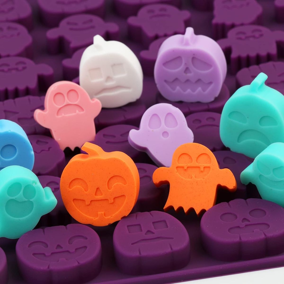 GENERICO - Molde Silicona Para Chocolate Calabaza Moldes Halloween Fantasma.