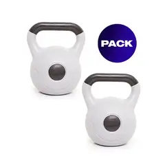 GENERICO - Pesa Rusa Kettlebell PVC 5 kg Pack 2x Unidades