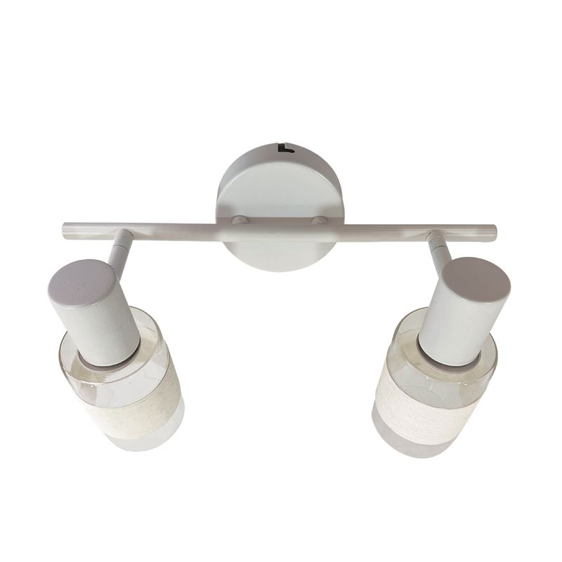 HB LEDS - Foco Apliqué Sobrepuesto 2xE-14 Zaurak Blanco Incluye Ampolleta Cálida
