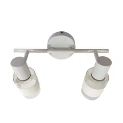 HB LEDS - Foco Apliqué Sobrepuesto 2xE-14 Zaurak Blanco Incluye Ampolleta Cálida