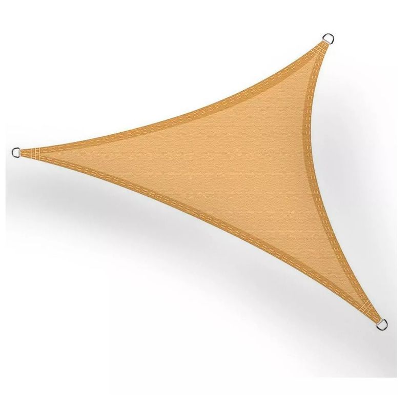 GENERICO - Toldo Vela Sombra Triangular 3.6 x3.6x 3.6 Mts Beige