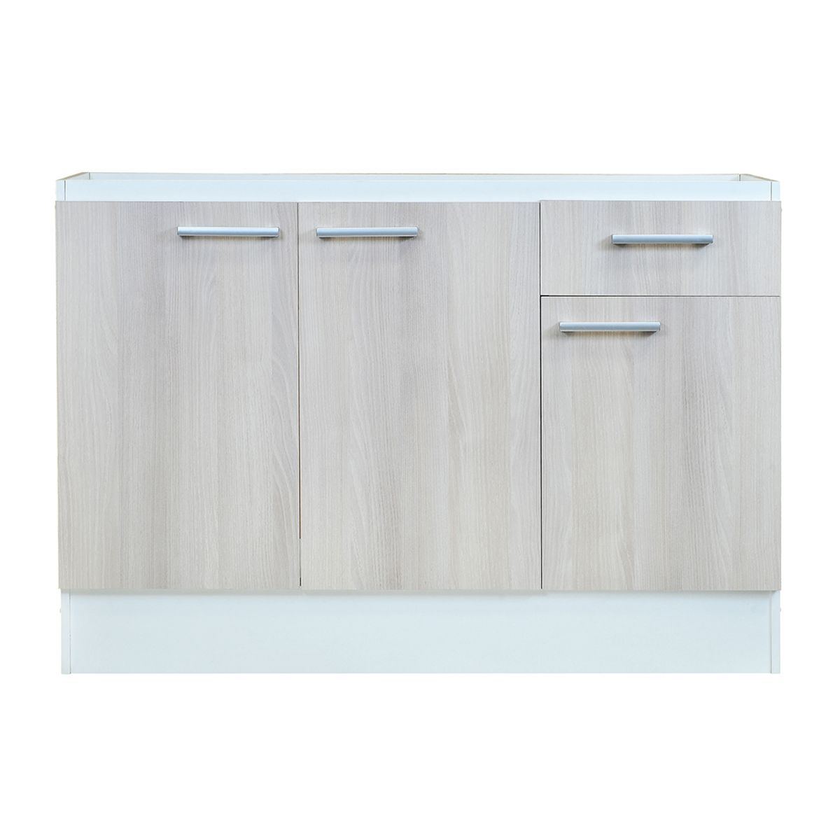 MOBIKIT - Base Lavaplatos 3 Puertas 1 Cajón 1,2 M Acacia Arena Mobikit