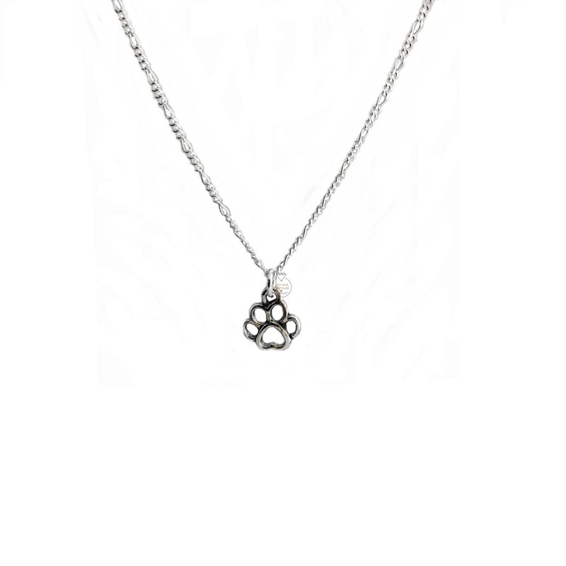JOYAS MYTOKE - Colgante Patita Perro Gato Animal y Cadenita Plata Fina 925