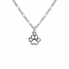 JOYAS MYTOKE - Colgante Patita Perro Gato Animal y Cadenita Plata Fina 925