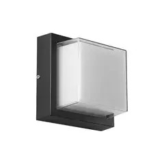 HB LEDS - Apliqué de Pared LED Cuadrado Moderno 12W Cálido Negro