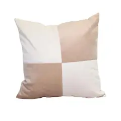 GENERICO - Cojín Gabriela Beige Blanco Felpa 50x50 cm Máxima Design