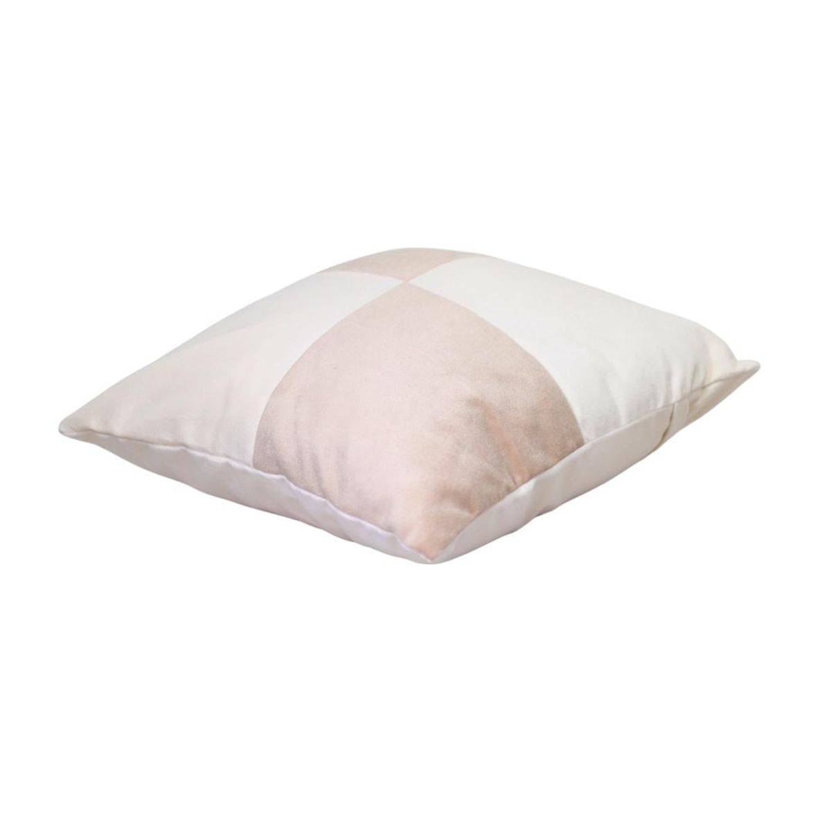 GENERICO - Cojín Gabriela Beige Blanco Felpa 50x50 cm Máxima Design