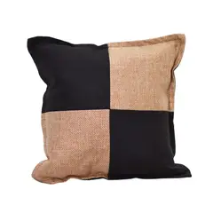 GENERICO - Cojín Gabriela Omega Negro Crudo 50x50 cm Máxima Design