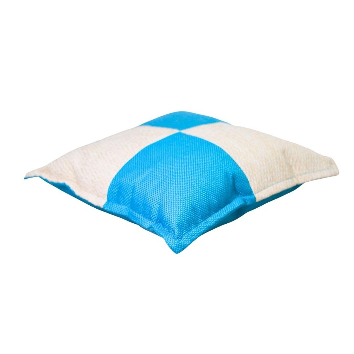 GENERICO - Cojín Gabriela Blanco Turquesa Omega 50x50 cm Máxima Design