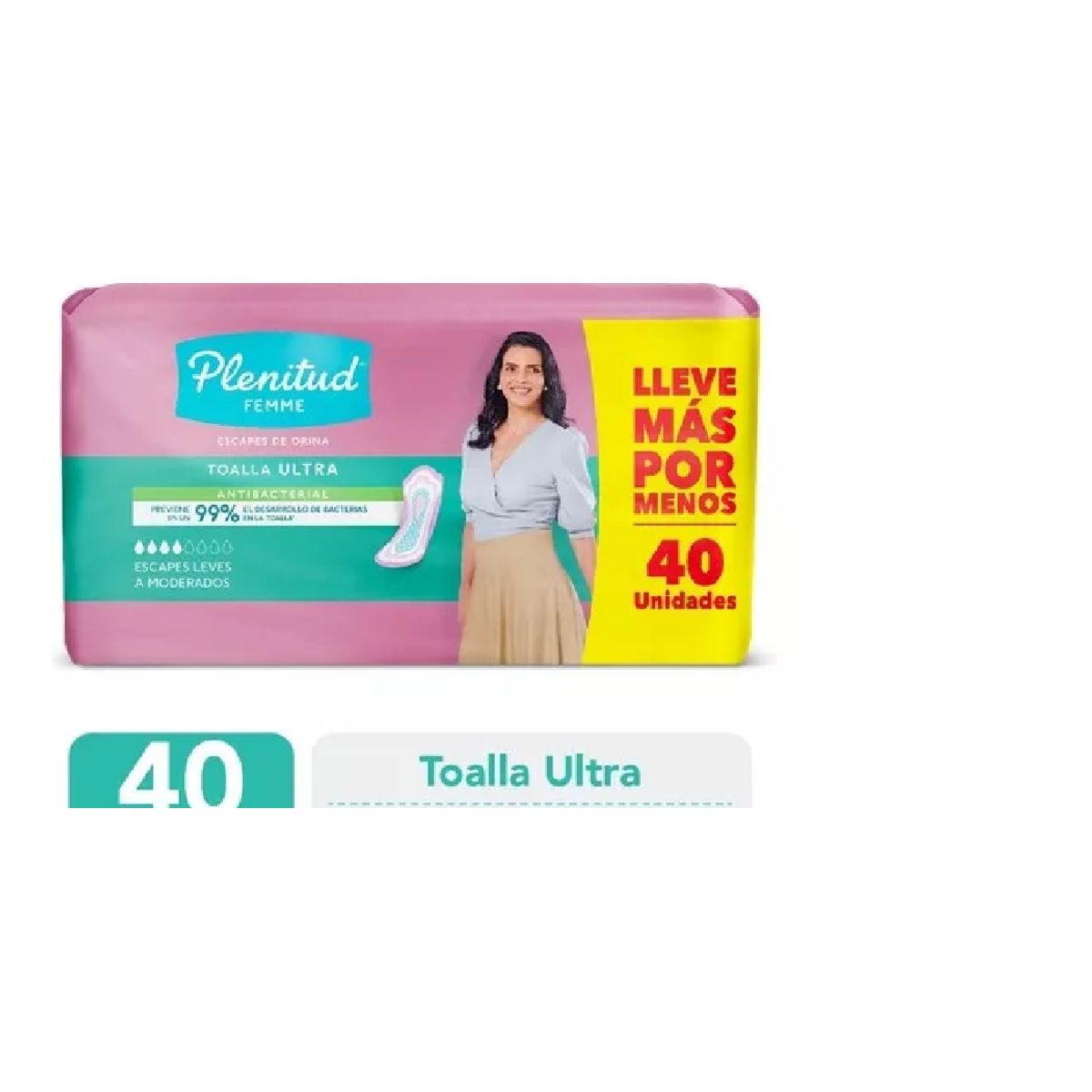 Plenitud Femme - Toalla Femenina Plenitud Femme Ultra - 1 Paq X 40un.
