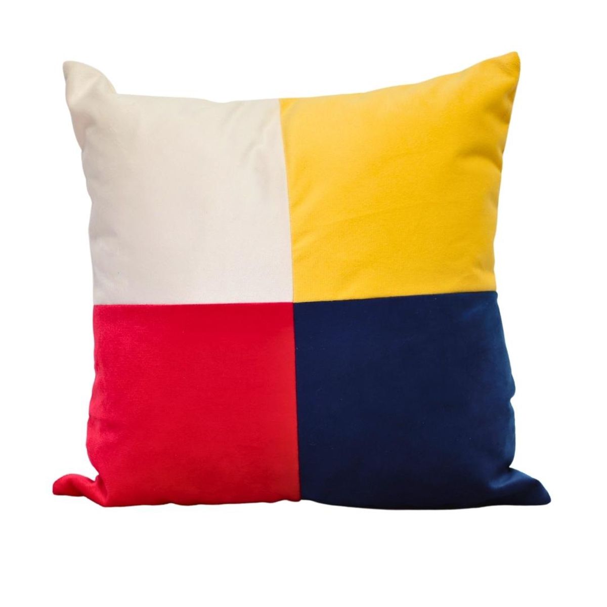 GENERICO - Cojín Blanco Amarillo Rojo Azul 50x50 cm Máxima Design