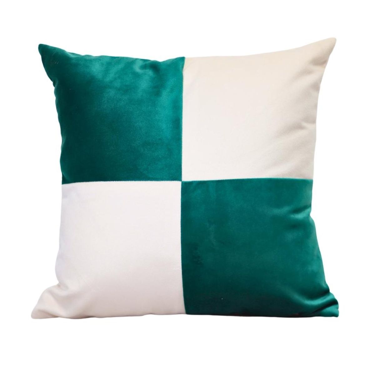 GENERICO - Cojín Gabriela Verde Botella Blanco 50x50 cm Máxima Design