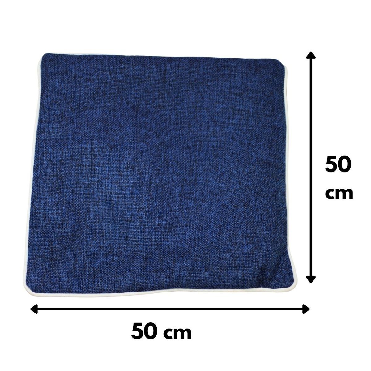 GENERICO - Funda Cojín Antonia Azul Omega 50x50 cm Máxima Design