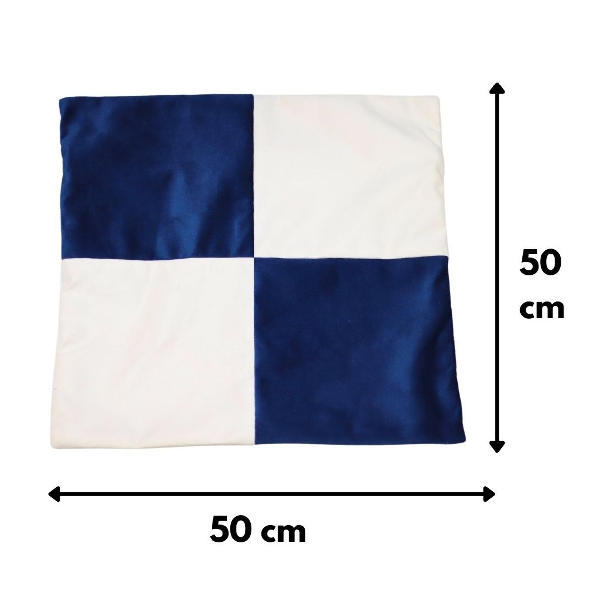 GENERICO - Funda Cojín Azul Blanco 50x50 cm Máxima Design