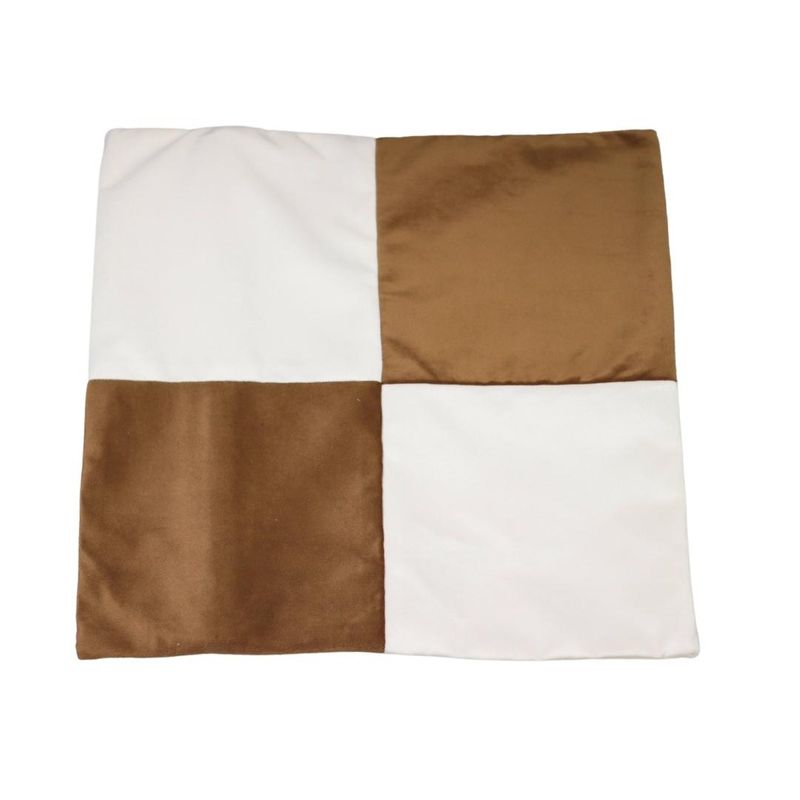 GENERICO - Funda Cojín Café Blanco 50x50 cm Máxima Design