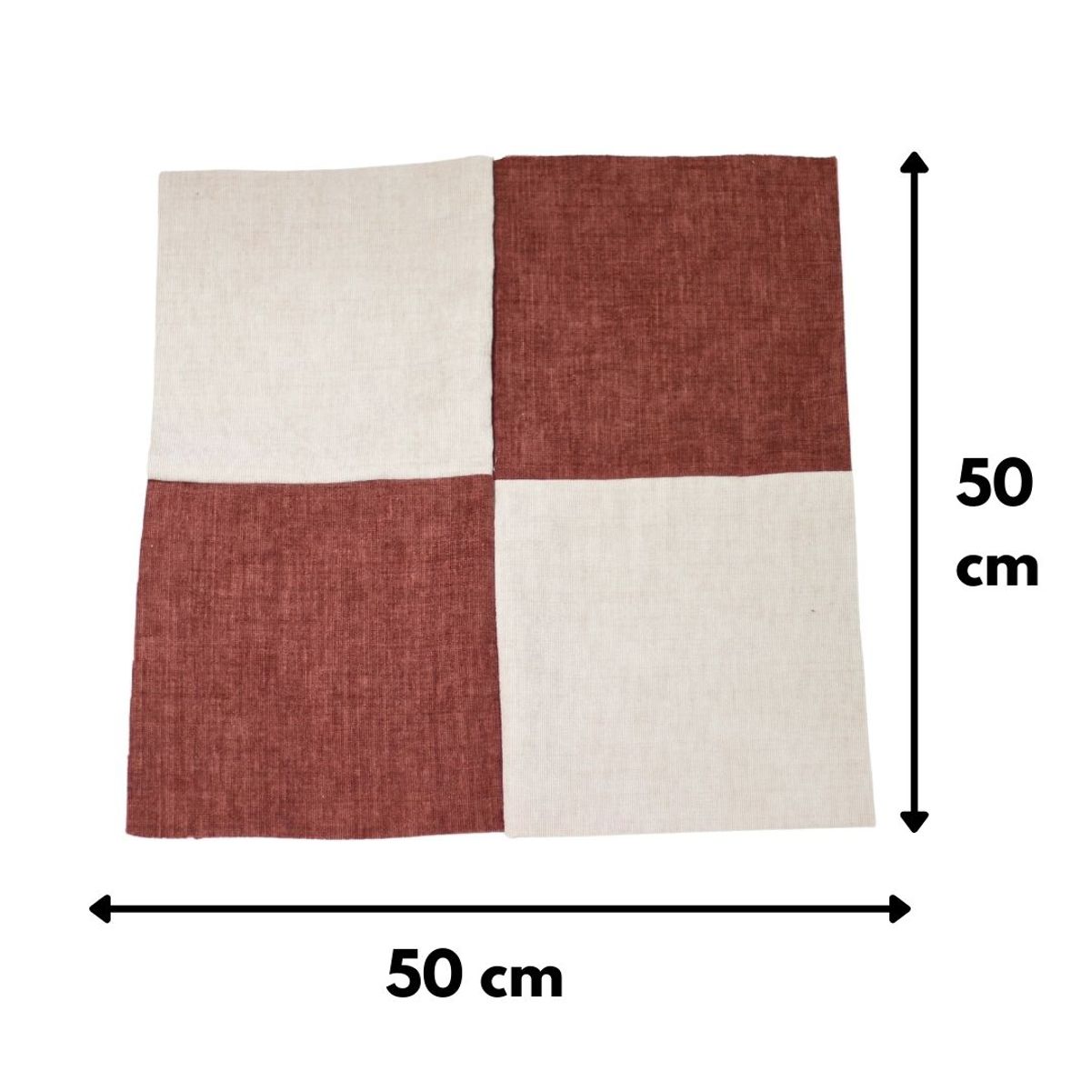 GENERICO - Funda Cojín Blanco Café 50x50 cm Máxima Design