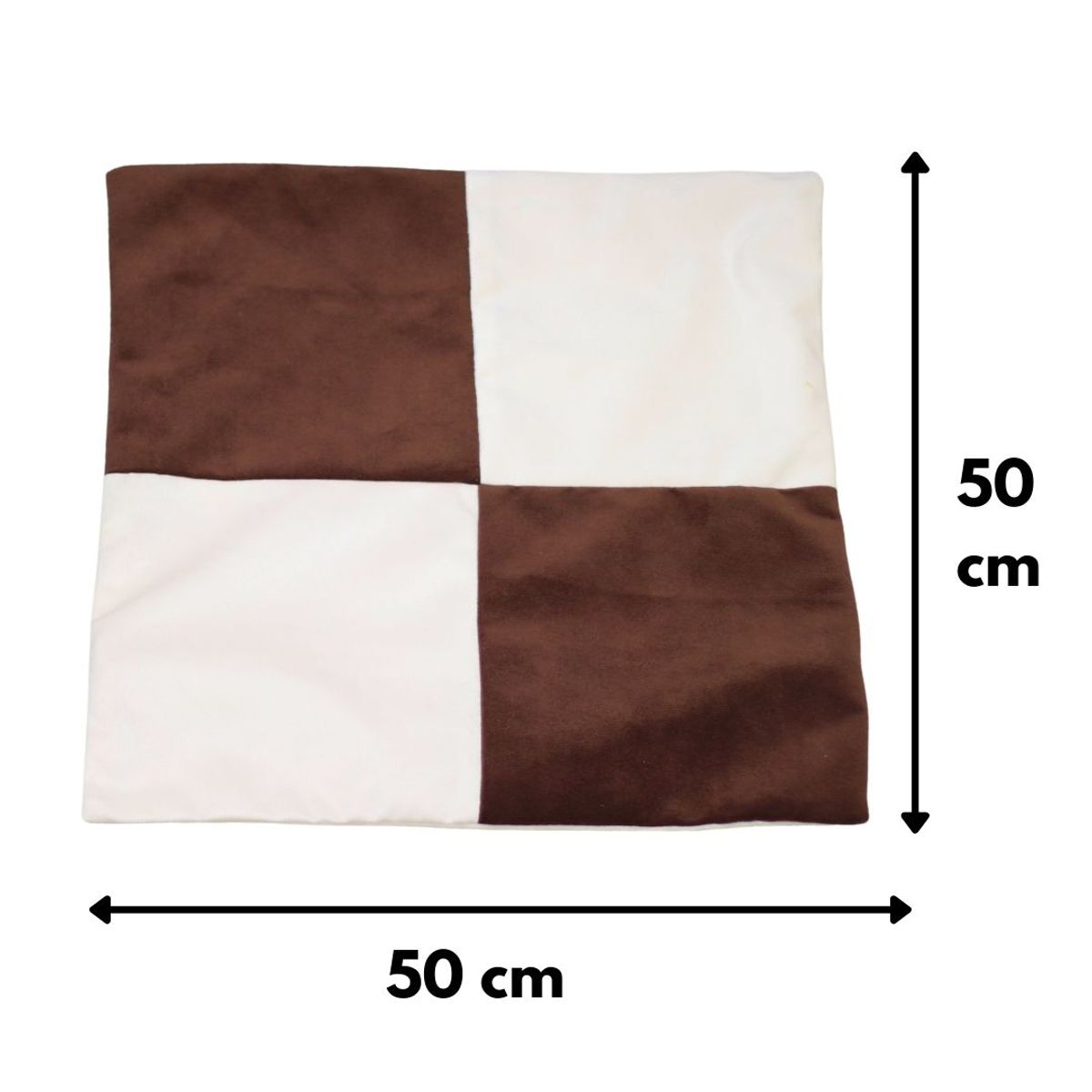 GENERICO - Funda Cojín Café Moro Blanco 50x50 cm Máxima Design