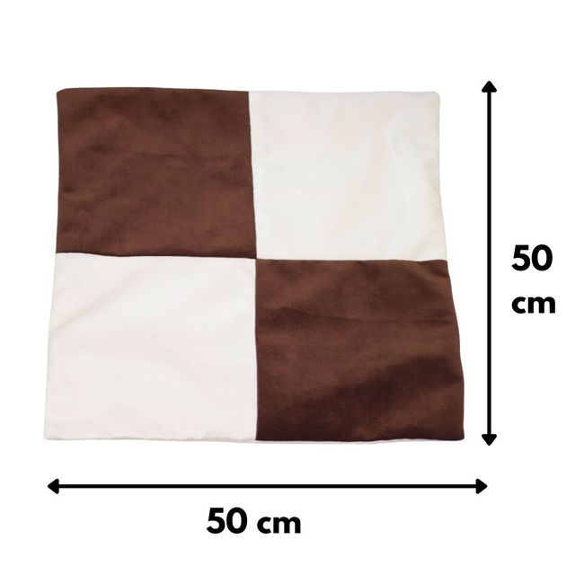 GENERICO - Funda Cojín Café Moro Blanco 50x50 cm Máxima Design