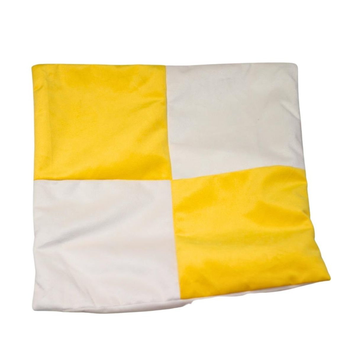GENERICO - Funda Cojín Blanco Amarillo 50x50 cm Máxima Design