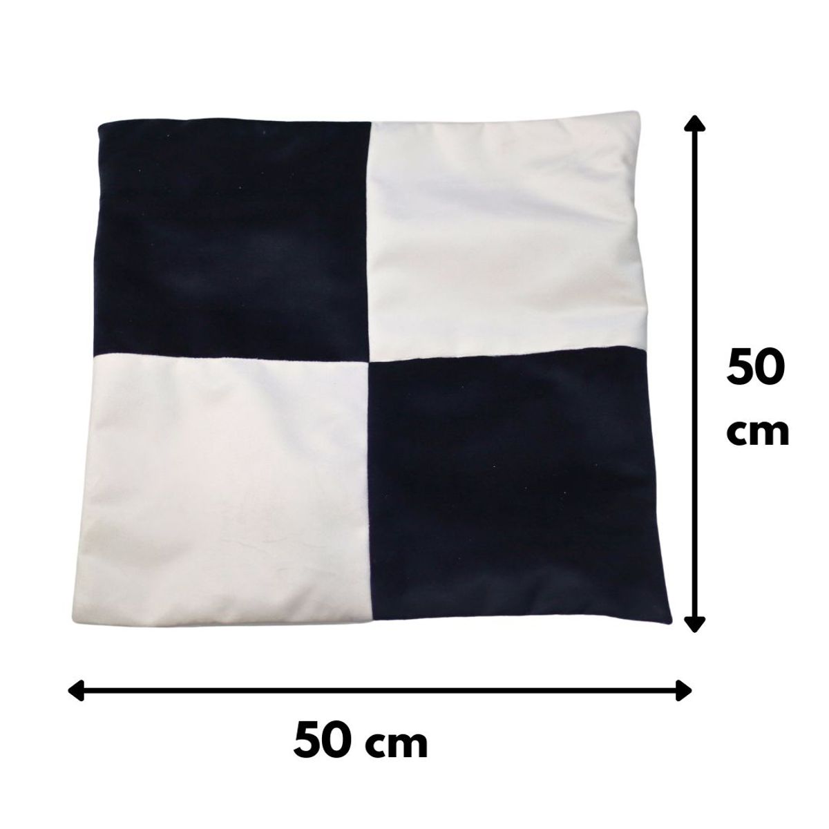 GENERICO - Funda Cojín Negro Blanco 50x50 cm Máxima Design