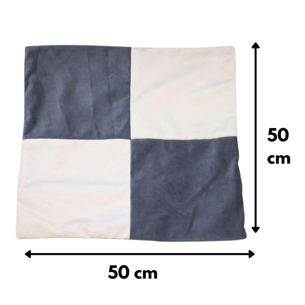 GENERICO - Funda Cojín Grafito Blanco 50x50 cm Máxima Design