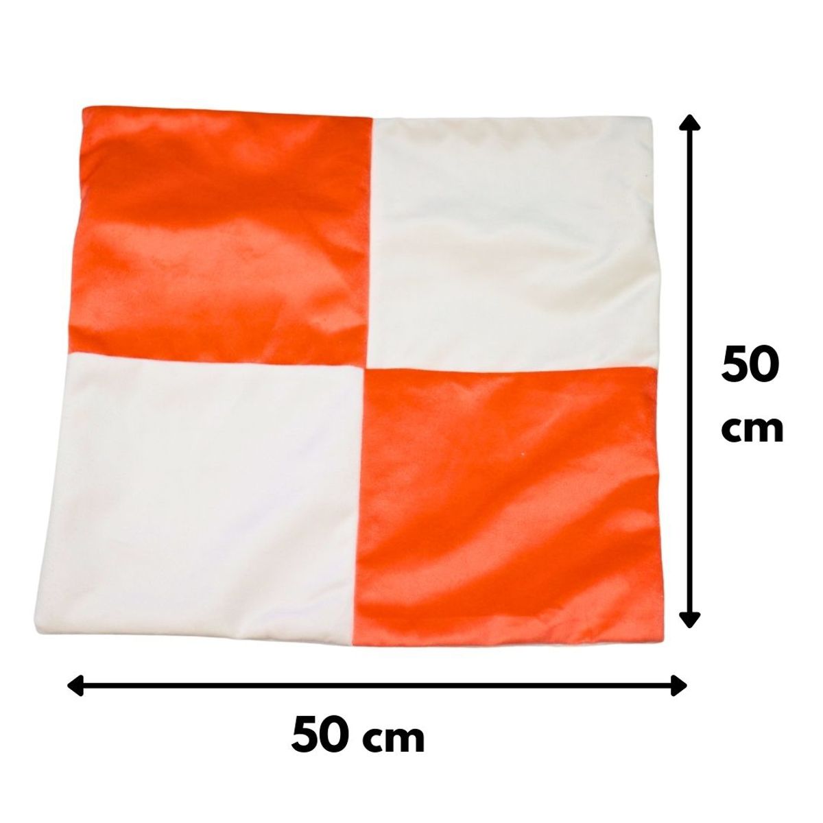 GENERICO - Funda Cojín Gabriela Naranjo Blanco 50x50 cm