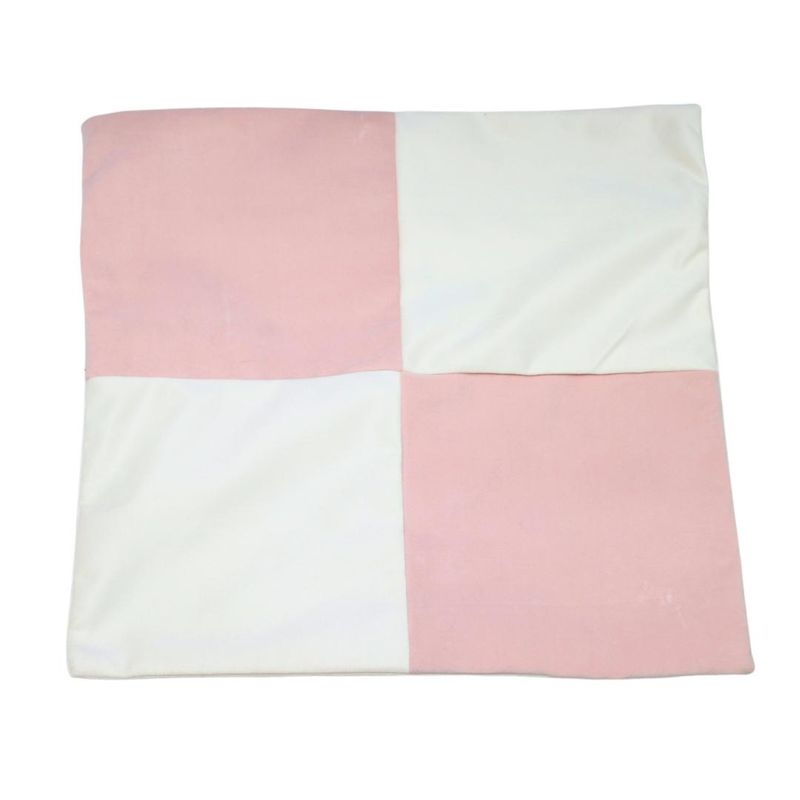GENERICO - Funda Cojín Rosado Blanco Felpa 50x50 cm Máxima Design